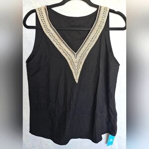 97.🆕️Cupshe Medium Midnight Glow Black Tank